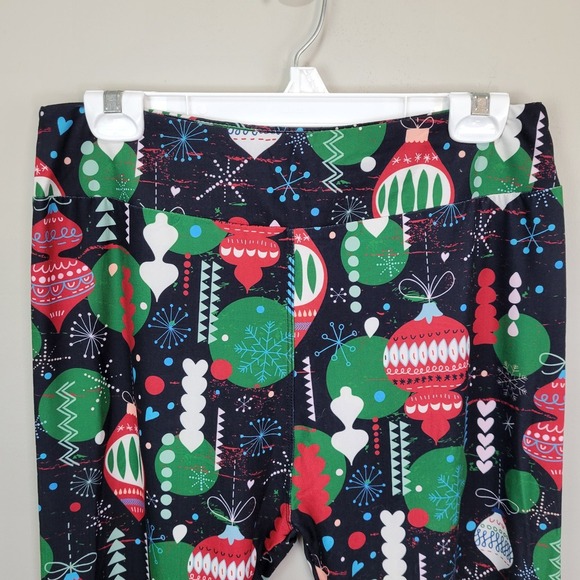 Dren Designs Classic Christmas Ornament Polyester‎ Spandex Leggings Plus Size - Picture 2 of 6